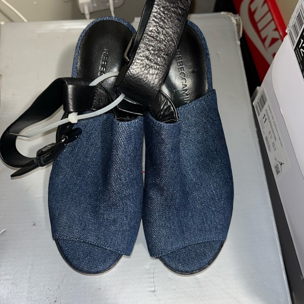 Denim Rebeca Minkoff platforms size 5.5 gently used hardly any wear on them!